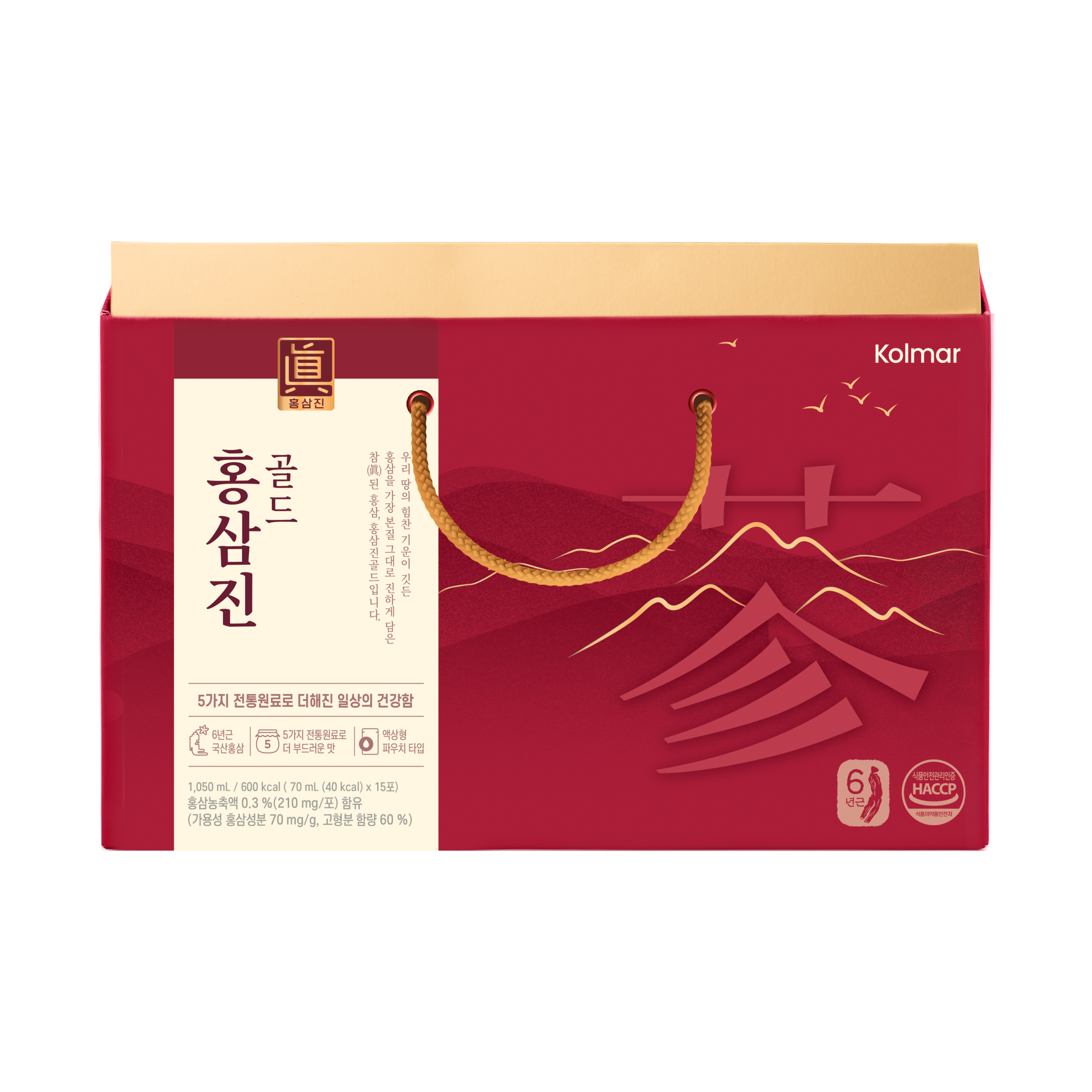 Thực phẩm bảo vệ sức khỏe Nước hồng sâm HONGSAMJIN GOLD Hộp 15 gói 70ml