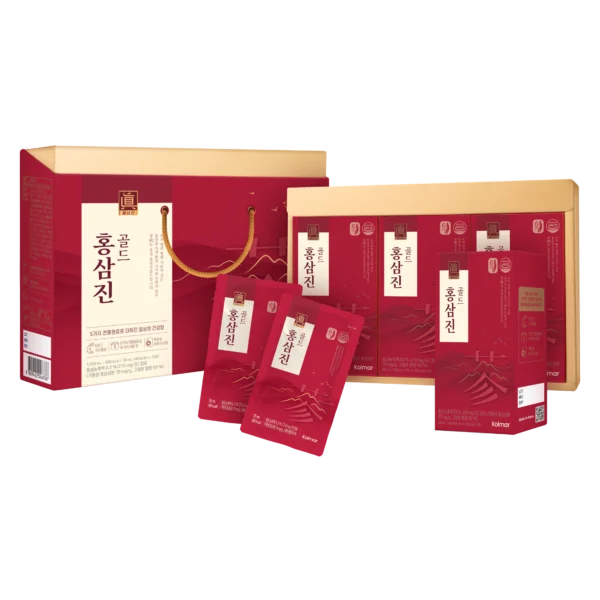 Thực phẩm bảo vệ sức khỏe Nước hồng sâm HONGSAMJIN GOLD Hộp 15 gói 70ml