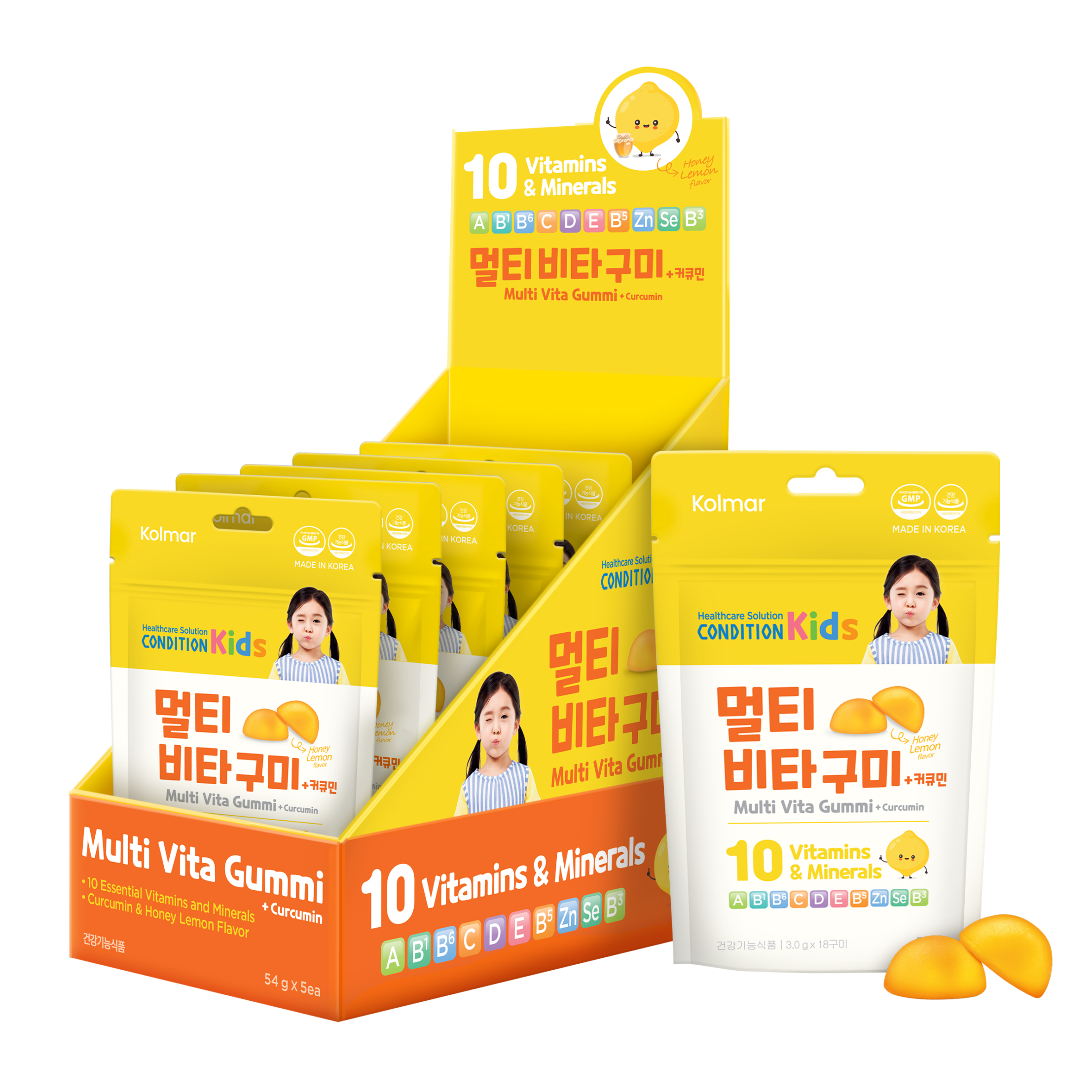 Thực phẩm bảo vệ sức khỏe KẸO DẺO DINH DƯỠNG CONDITION KIDS MULTI VITA GUMMI + CURCUMIN