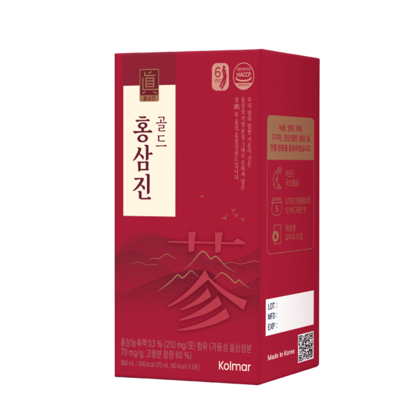 Thực phẩm bảo vệ sức khỏe Nước hồng sâm HONGSAMJIN GOLD Hộp 15 gói 70ml