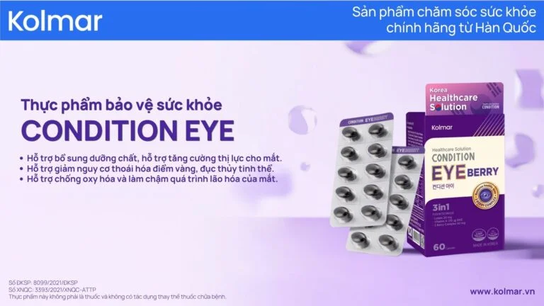 Viên uống bổ mắt Condition Eye Hàn Quốc chính hãng từ Kolmar